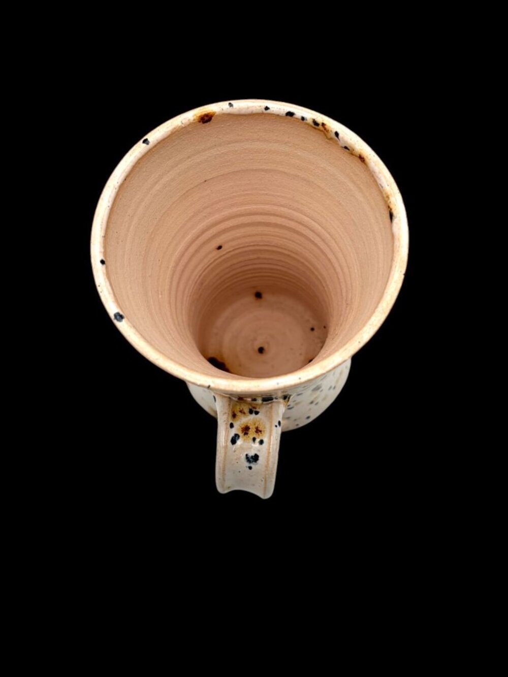 Signed Studio Pottery Speckled Stoneware Mug Handmade Artisan Coffee Cup 5" - Picture 7 of 11